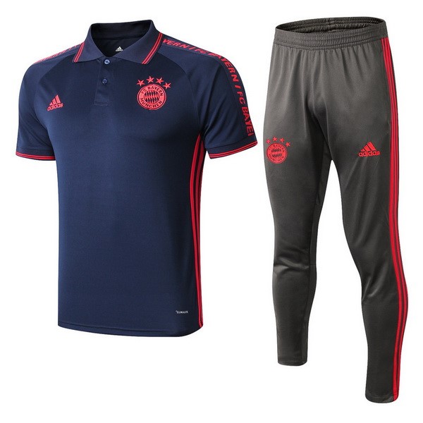 Polo Conjunto Completo Bayern Munich 2019-2020 Azul Gris